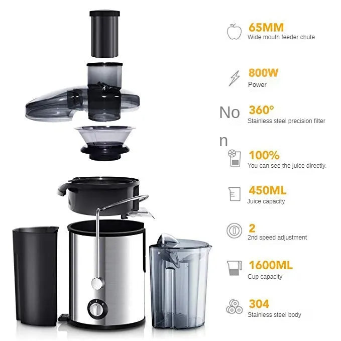 DailyBlend™ SteelPro 800 – High-Power Centrifugal Juicer